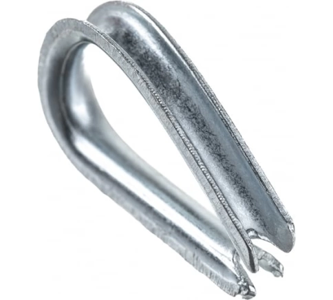 Коуш стальной 3 мм для троса ОЦ DIN6899A, 10 шт. фото 5