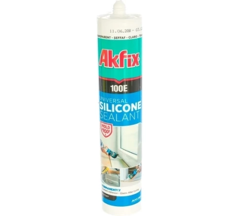 Силикон универсальный прозрачный Akfix 100E 280 мл фото 1