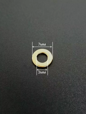 Шайба М3 латунная  DIN125,10 шт фото 2