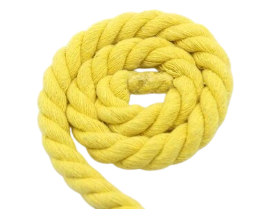 Канат хлопчатобумажный 6 мм желтый 20 м фото 1