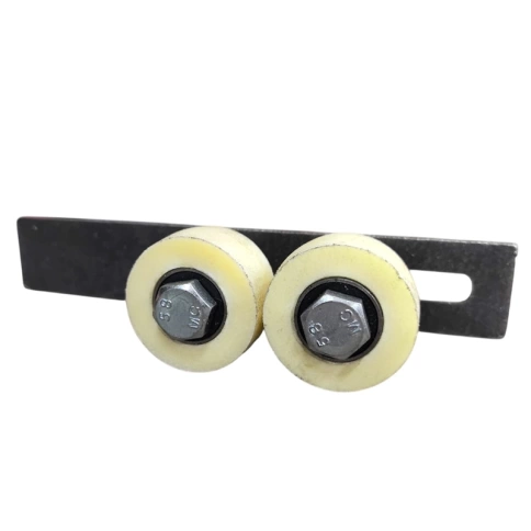 Комплект поддерживающих роликов d50 мм Р1104 на пластине, капролон фото 1