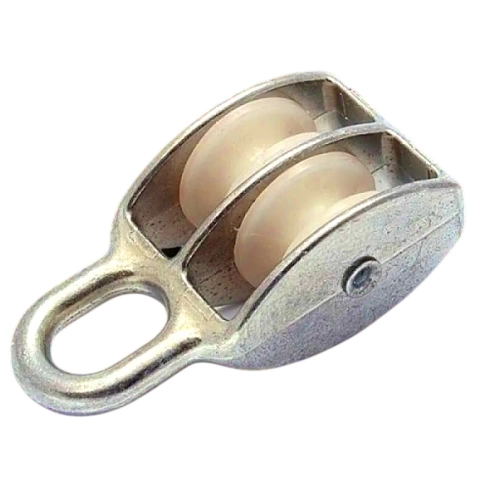 Блок двойной, шкив пластиковый 15 мм/5 фото 1