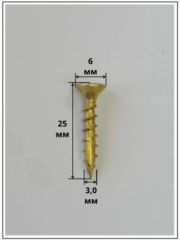 Саморез по дереву потайной Torx 3х25 ЖЦ, 50 шт. фото 2