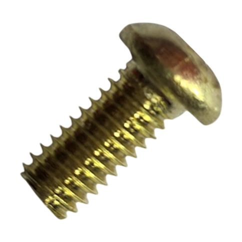 Винт с полукруглой головкой 5,0х10 мм DIN 7985, полная резьба, латунный фото 1