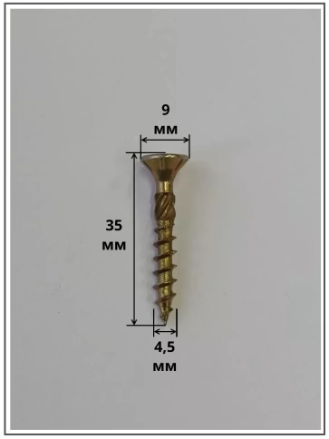 Саморез по дереву потайной Torx 4,5х35 ЖЦ, 20 шт. фото 2