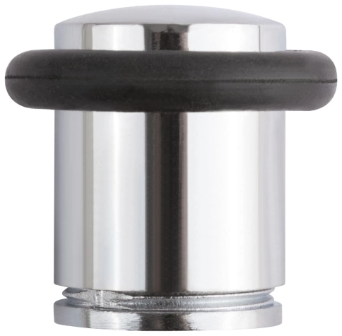 Ограничитель дверной малый с резиновой вставкой Стандарт, хром, (6146/7241) фото 2