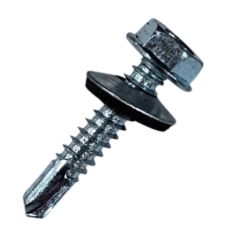 Саморез кровельный 6,3х32 мм с шайбой ST, оцинкованный фото 1