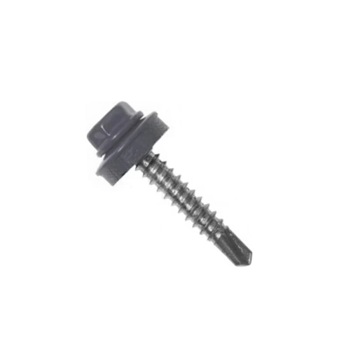 Саморез кровельный, 4,8х35 графитовый серый RAL7024 500 шт фото 5