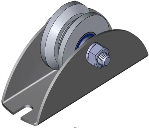 Ролик на малой платформе d 65 мм под угол ,металл, 4 шт. фото 5