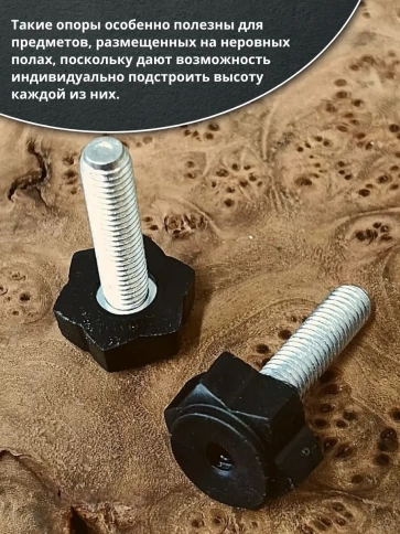 Ножка опора D22 М10х30 регулируемая мебельная под шестигранник 8 шт фото 4