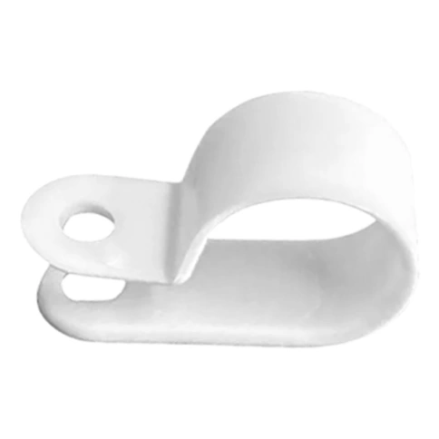 Крепеж-серьга для крепления кабеля d5, белая фото 1