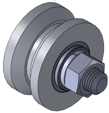 Ролик для откатных ворот Р3504, d50мм под угол, металл, 2шт фото 6