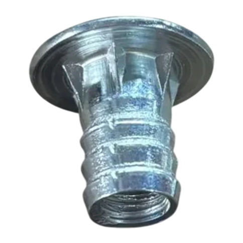 Втулка забивная с плоским фланцем М6х9х14 мм, оцинкованная фото 2