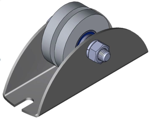Ролик на малой платформе 3603м, d65мм под полосу,металл,2 шт фото 8