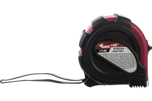 Рулетка Мастер, прорезин.корп., 10м х 25мм фото 1