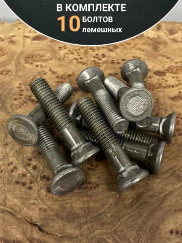 Болт лемешный М10х50 высокопрочный потайной ГОСТ 7786,10 шт фото 5