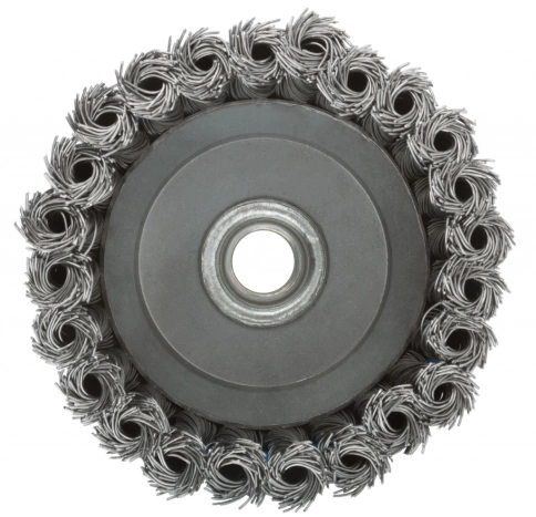 Корщетка-чашка, гайка М14, стальная витая проволока, MOS фото 4