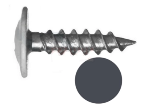 Саморез с прессшайбой, острый, 4,2х16 RAL7024 фото 1