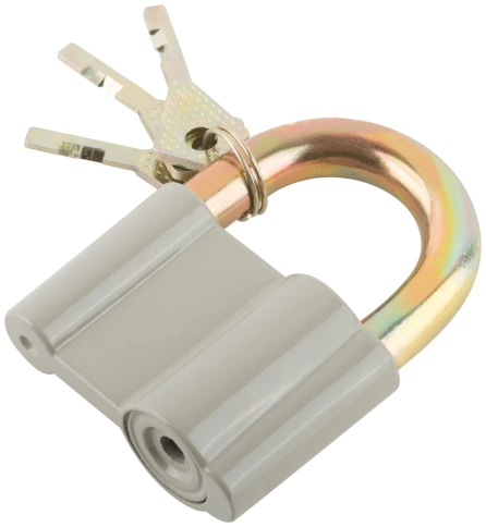 Замок навесной корпус из алюминиевого сплава 65х44 мм стальная дужка 12 мм фото 2