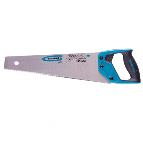Ножовка по дереву PIRANHA, двухкомп.рук.,зуб 3D, каленый зуб, 11-12 TPI 450мм Gross фото 1
