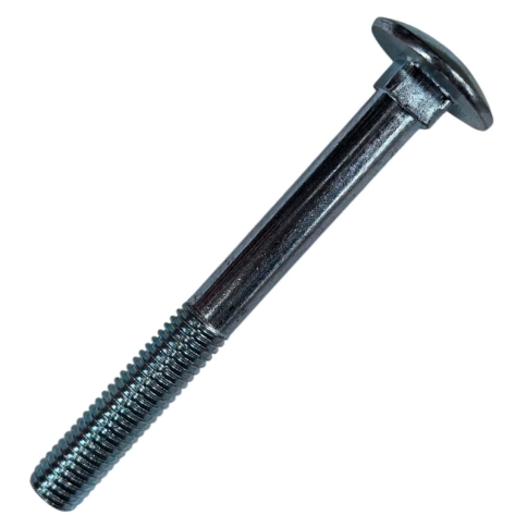 Болт с полукруглой головкой и квадратным подголовком 10х90 мм DIN 603, оцинкованный фото 1