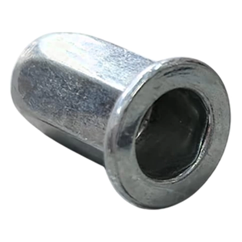 Заклепка шестигранная с внутренней резьбой, цилиндрический бортик М10х1,5х21 мм, белый цинк фото 1