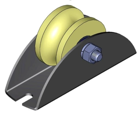 Ролик на малой платформе d 70 мм, под трубу 3/4, 4 шт фото 5