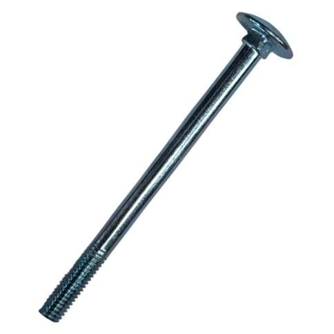 Болт с полукруглой головкой и квадратным подголовком 6х80 мм DIN 603, оцинкованный фото 1