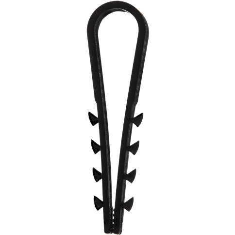 Дюбель-хомут для крепления кабеля 19х25 черный фото 2