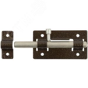 Задвижка накладная усиленная для дверей круглый ригель бронза	 фото 1