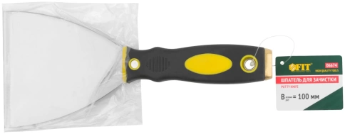 Шпатель для удаления ржавчины Профи, толщ.лезвия 1 мм, 2-хкомп.ручка с метал.бойком 4" (100 мм) фото 3