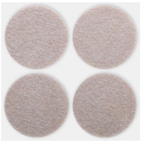 Подкладки для мебели самоклеющиеся круглые 34 мм 4 шт. войлок фото 1