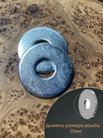 Шайба увеличенная оцинкованная М20 DIN 9021, 10 шт. фото 3