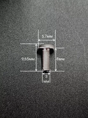 Винт нержавеющий под шестигранник 3х8 мм 7380,10 шт. фото 3