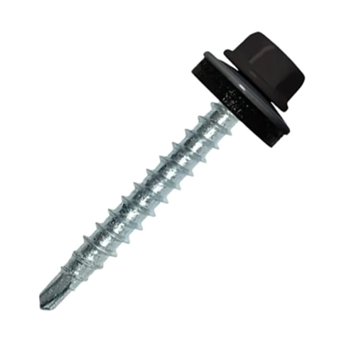 Саморез кровельный, серо-коричневый RAL8019 фото 6