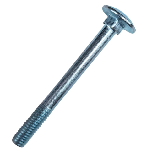 Болт с полукруглой головкой и квадратным подголовком 6х60 мм DIN 603, оцинкованный фото 1