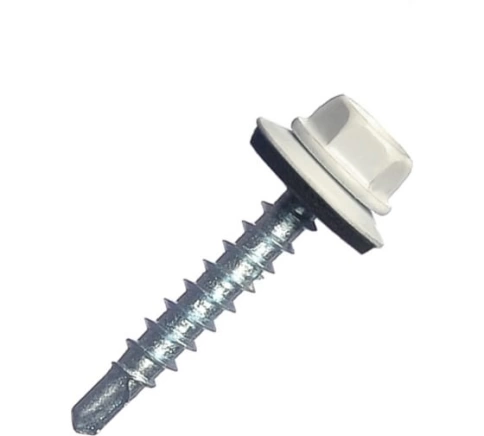Саморез кровельный, 5,5х25 сигнально-белый RAL9003 50 шт фото 5