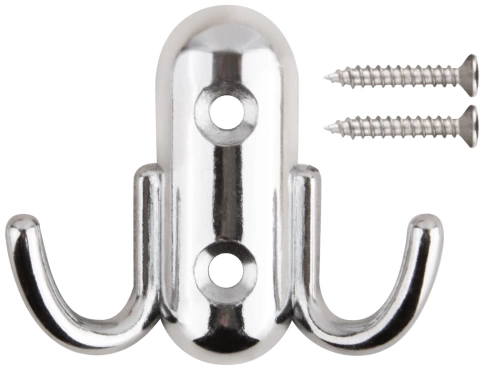 Крючок двойной хром(66881) фото 1