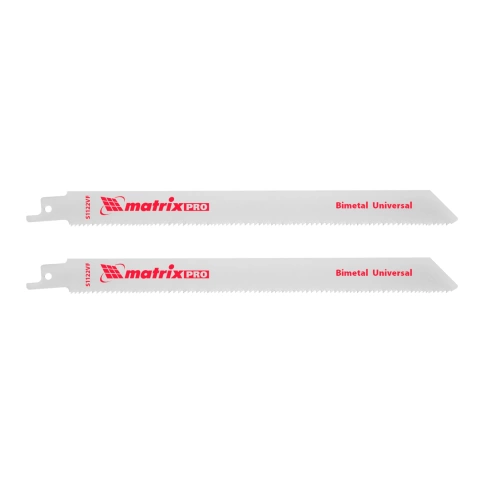 Полотна для пилы сабельной универс, 200/1,8-2,5 мм S1122VF Bimetal PRO 2шт Matrix фото 2