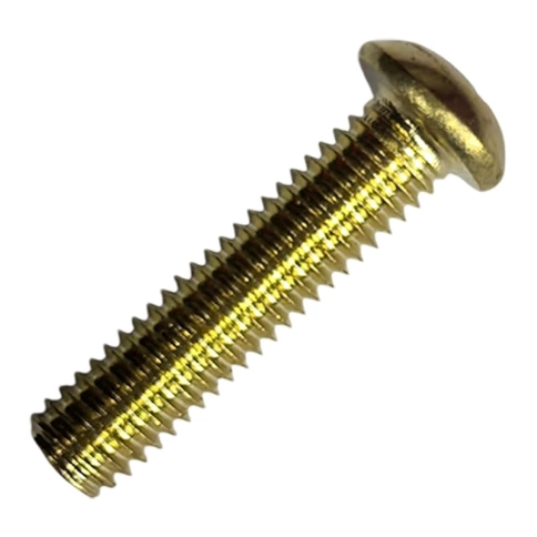 Винт с полукруглой головкой 4,0х20 мм DIN 7985, полная резьба, латунный фото 1