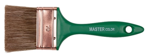 Кисть флейцевая, 70% ПЭТ/30% натур.щетина, пласт.ручка, нерж.обжим, толщ.16мм, шир.100мм фото 1