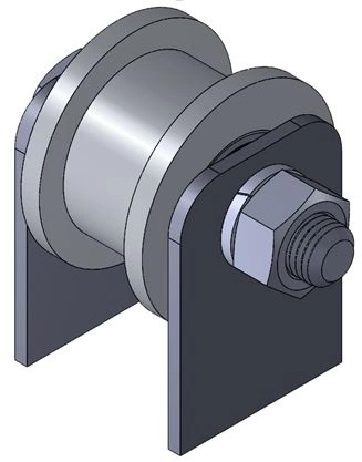 Ролик на пластинах 3513, d50мм под трубу 1/2 d20, металл 2шт фото 6