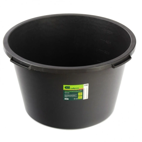 Таз строительный круглый 60 л, Сибртех фото 1