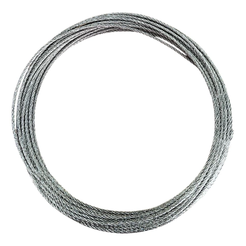 Трос стальной d3 с зажимами (4 шт.) оцинкованный  без оплетки, 10 метров фото 3