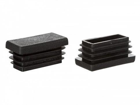 Заглушка для труб прямоугольная 20х35 мм черная, 10 шт. фото 5