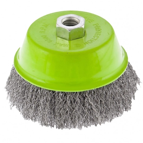 Щетка для УШМ "чашка", вит.проволока 0,3мм, 125 мм М14 Сибртех фото 1