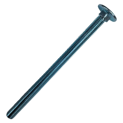 Болт с полукруглой головкой и квадратным подголовком 8х130 мм DIN 603, оцинкованный фото 1