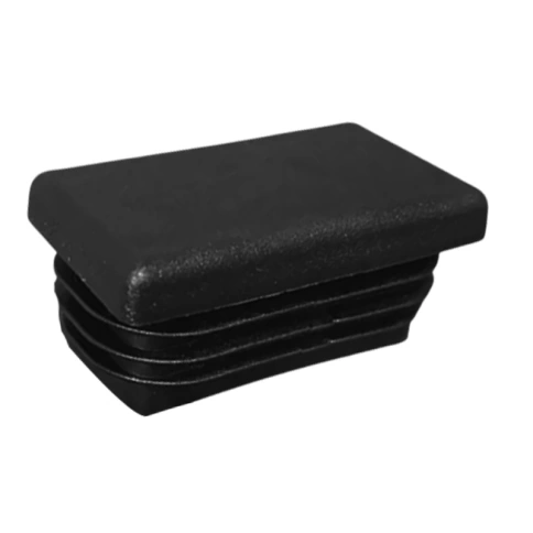 Заглушка для труб прямоугольная 20х35 мм, черная фото 1