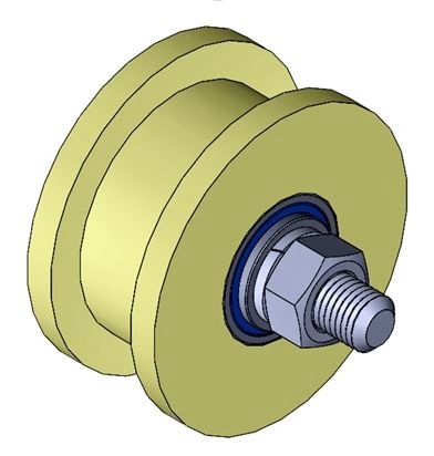 Ролик для ворот Р2403, d40мм, под трубу 10х10, капролон 2 шт фото 6