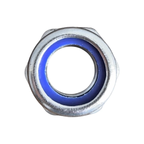 Гайка с полимерной вставкой М16х1,5 мм DIN 985, класс прочности 10, оцинкованная фото 2